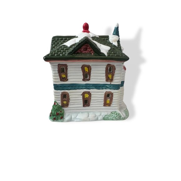 Woolworth 5Pc Porcelain House Night Light Set Snowy Village Christmas Vintage - Picture 12 of 16